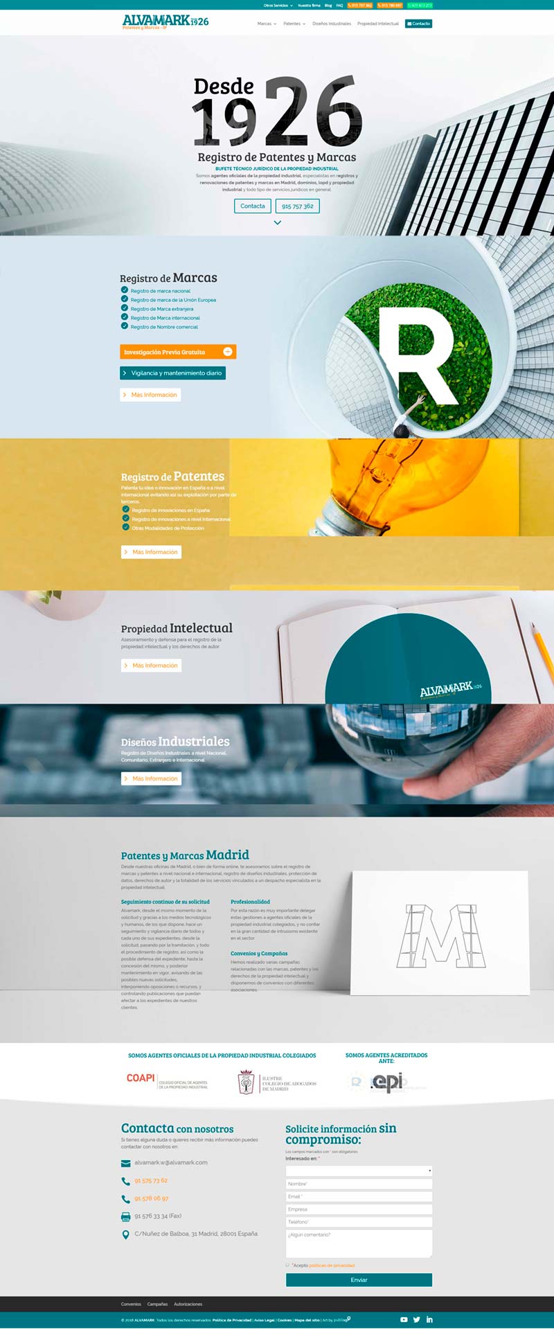 Web con Gestor de contenidos Alvamark