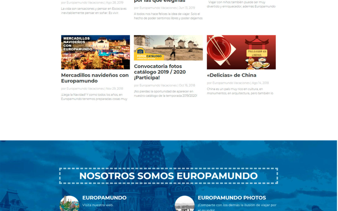 Diseño Web: Europamundo Blog