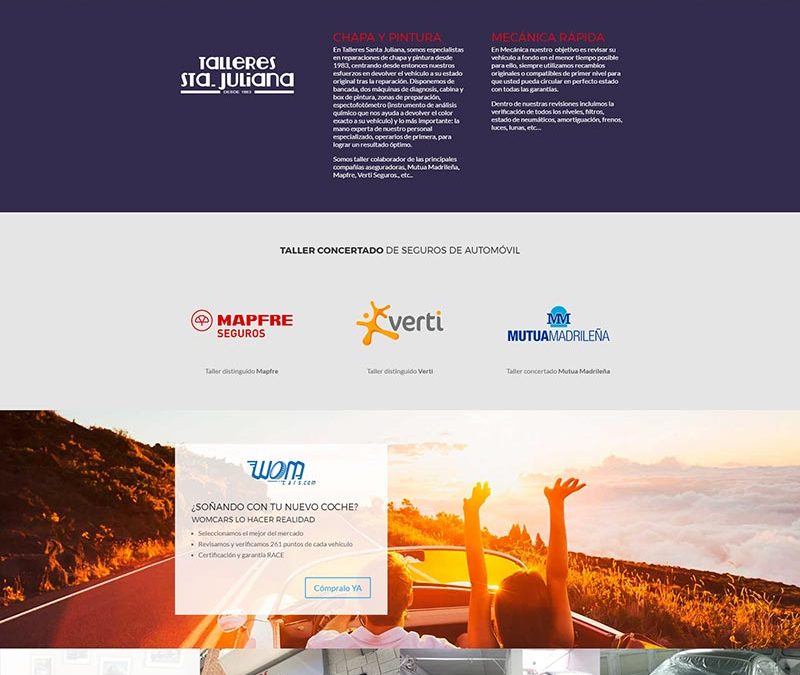 Diseño Web: Talleres Santa Juliana